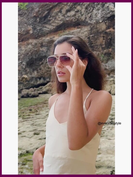 Retro Oversized Square Sunglasses, Stainless Steel Metal Frame, UV400 Protection main image 3